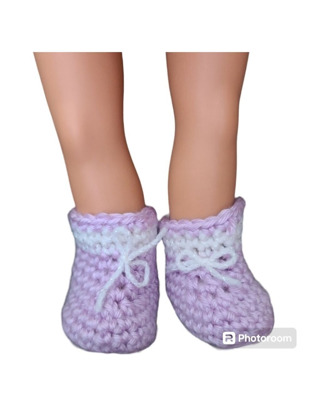 Crocheted Doll Hard-Sole Booties